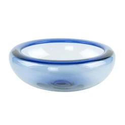 Bol en verre bleu, design danois, années 1970, fabriqué par Holmegaard