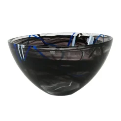 Bol en verre Contrast, design suédois, années 1980, fabricant : Kosta Boda, design