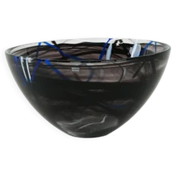 Bol en verre Contrast, design suédois, années 1980, fabricant : Kosta Boda, design