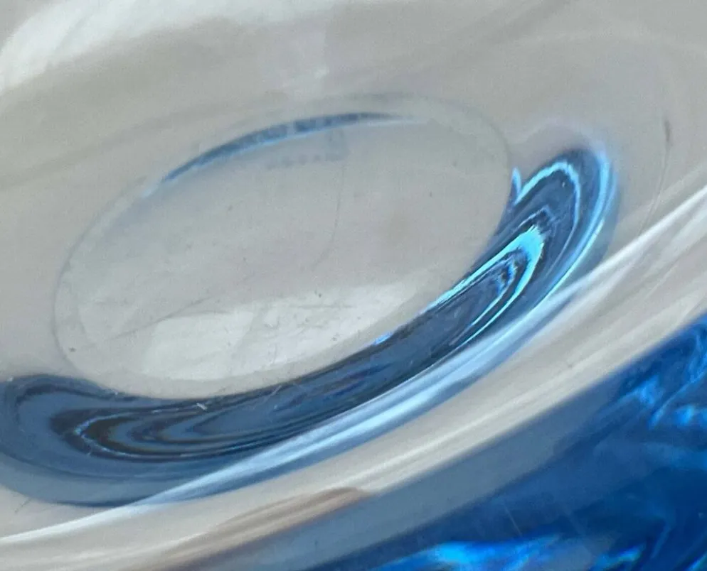 Bol en verre danois de style mid-century moderne par Per Lütken pour Holmegaard, années 1960.