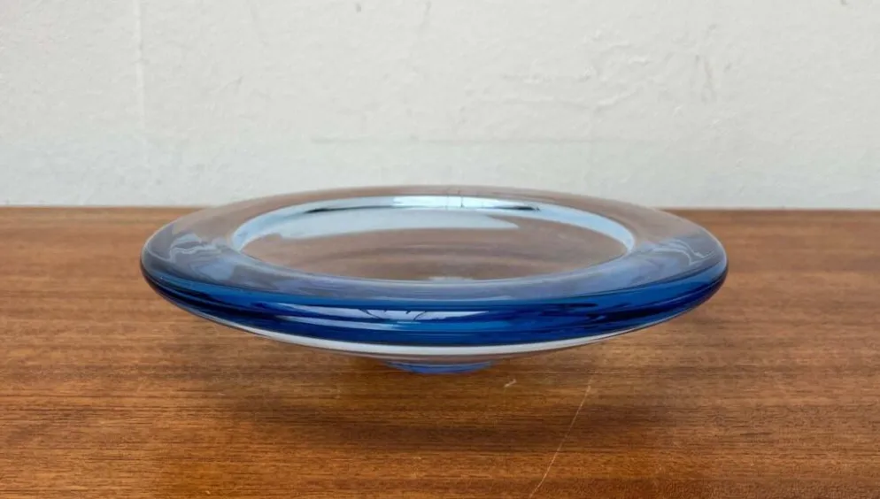 Bol en verre danois de style mid-century moderne par Per Lütken pour Holmegaard, années 1960.
