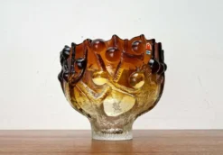 Bol en verre d'art moderne du milieu du siècle par Kai Blomqvist pour Kumela, Finlande, années 1960.