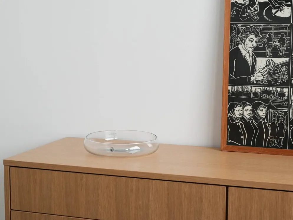 Bol en verre, design suédois, années 1980, fabriqué par IKEA