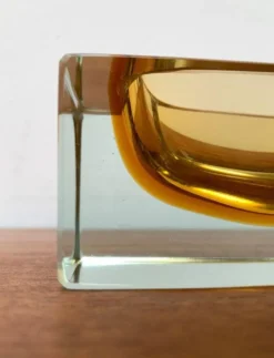 Bol en verre Murano Sommerso des années 1960
