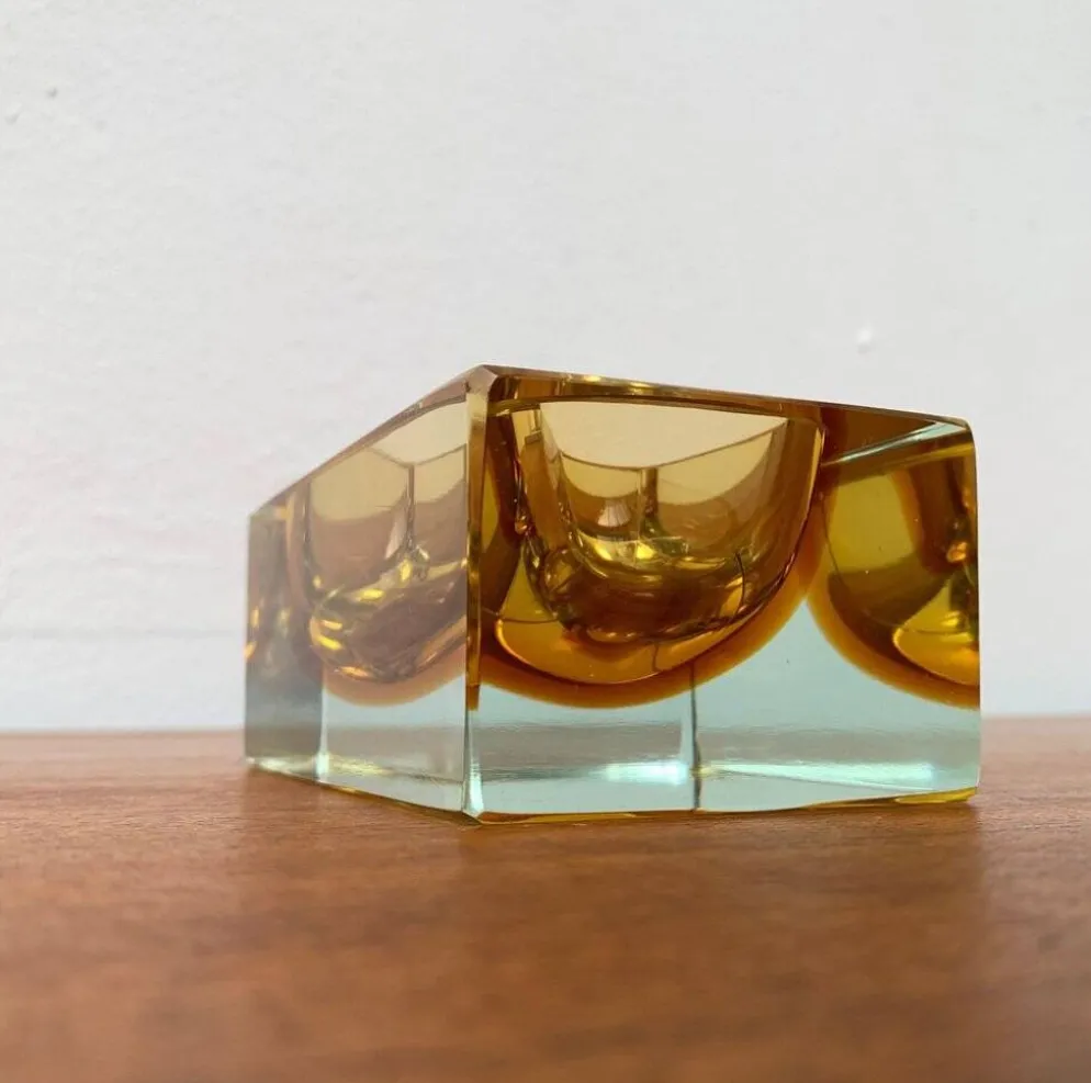 Bol en verre Murano Sommerso des années 1960