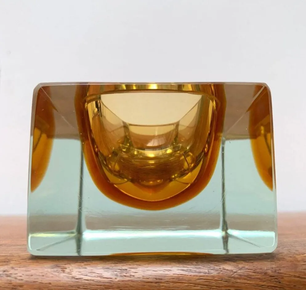 Bol en verre Murano Sommerso des années 1960