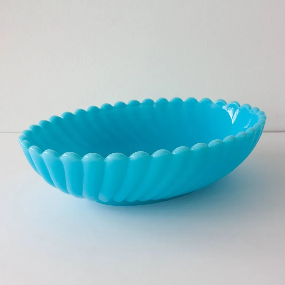 Bol en verre portugais Art Déco par IVIMA, années 1940