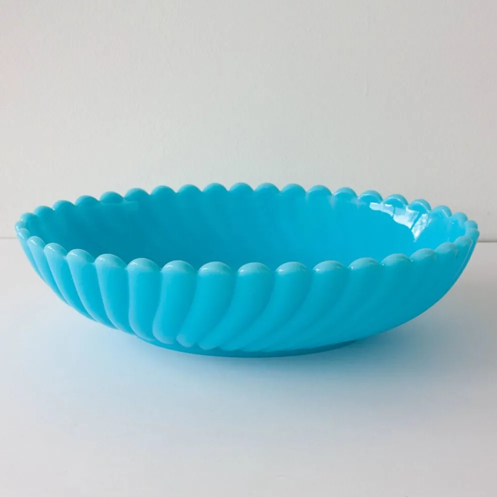 Bol en verre portugais Art Déco par IVIMA, années 1940