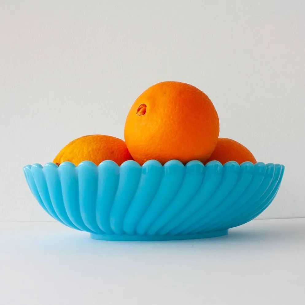 Bol en verre portugais Art Déco par IVIMA, années 1940