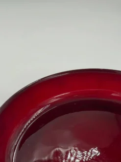 Bol en verre pressé rouge rubis vintage