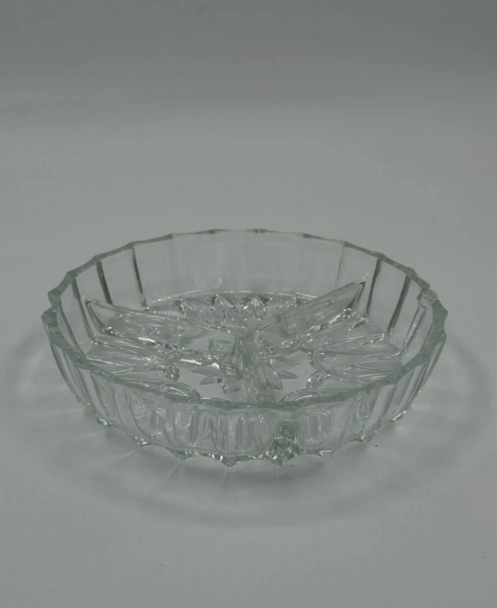 Bol en verre pressé vintage