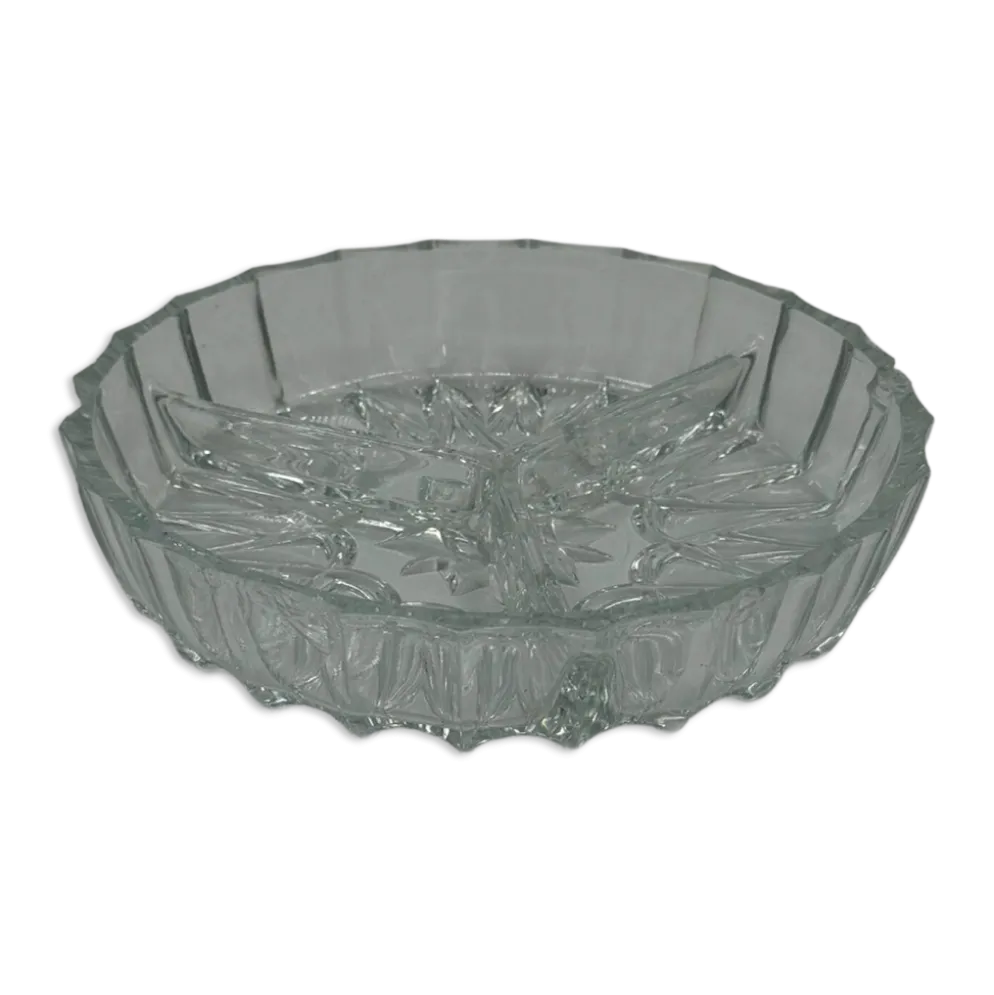 Bol en verre pressé vintage