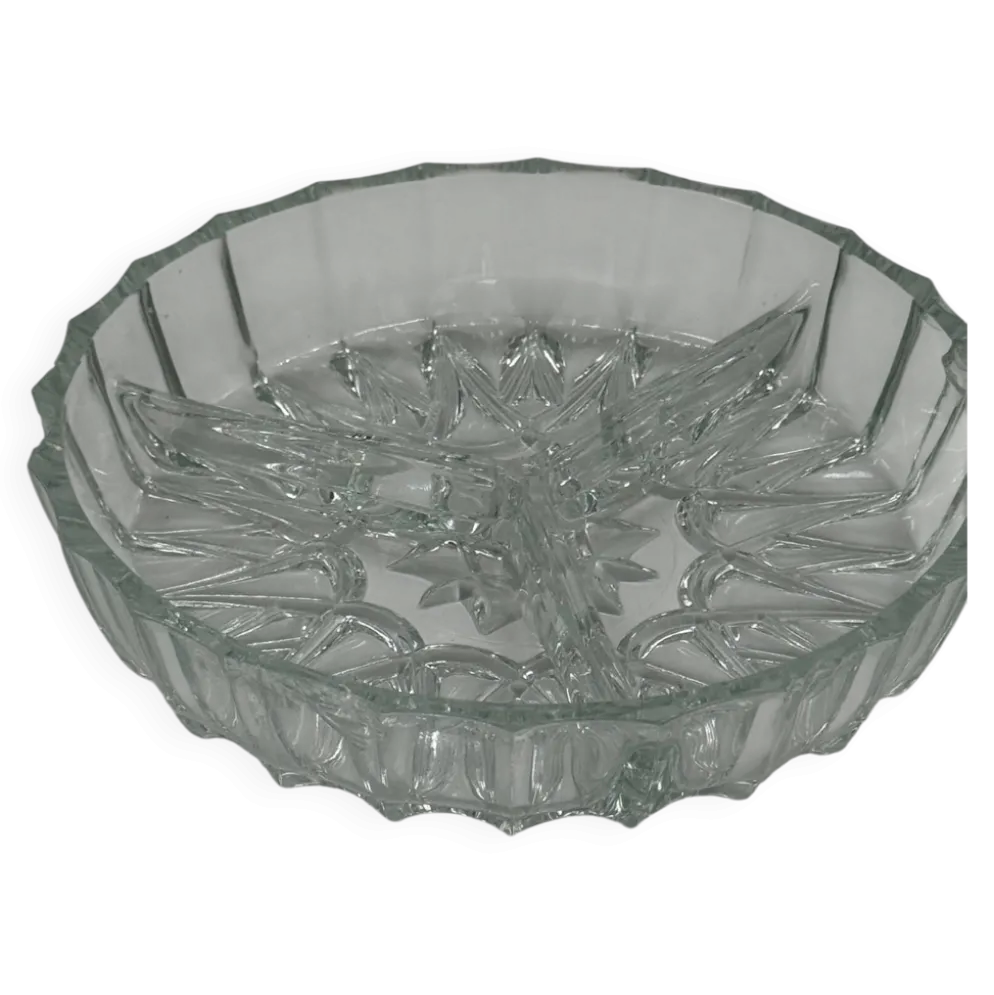 Bol en verre pressé vintage