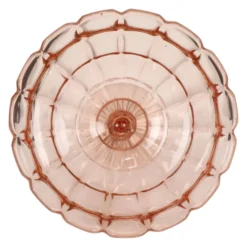Bol à fruits en verre pressé rose rosaline Art Déco – Scailmont