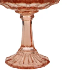 Bol à fruits en verre pressé rose rosaline Art Déco – Scailmont