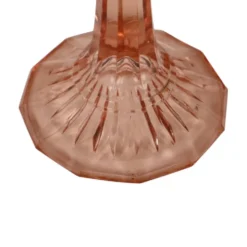 Bol à fruits en verre pressé rose rosaline Art Déco – Scailmont