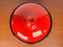 Bol à punch et tasses en céramique allemande de l'Ouest de style mid-century moderne de Jasba, années 1960, ensemble de 7.