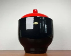 Bol à punch et tasses en céramique allemande de l'Ouest de style mid-century moderne de Jasba, années 1960, ensemble de 7.