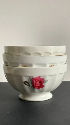 BOLS Céramique Rose et Or VINTAGE
