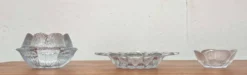 Bols en verre danois de style mid-century moderne de Holmegaard, années 1960, ensemble de 3