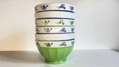 3 BOLS Porcelaine Italienne SATURNIA Vintage