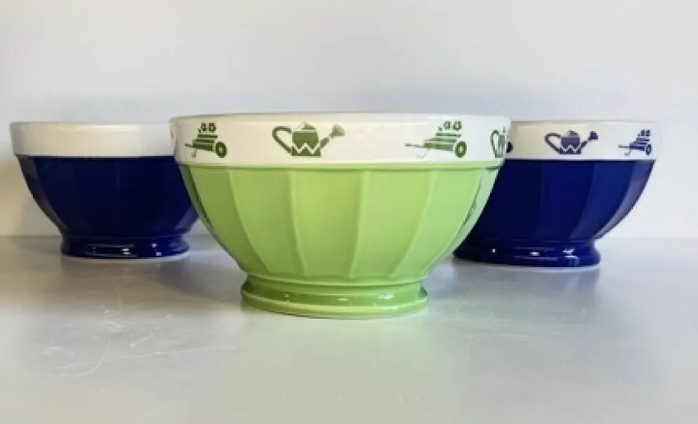 3 BOLS Porcelaine Italienne SATURNIA Vintage