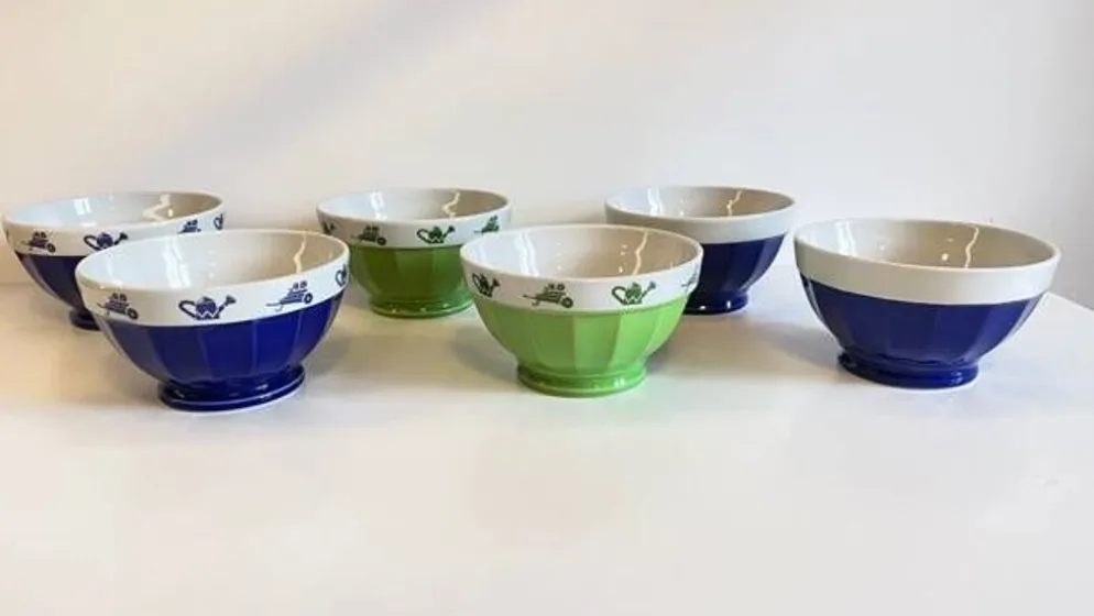 3 BOLS Porcelaine Italienne SATURNIA Vintage