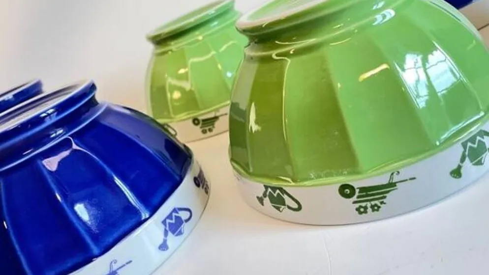 3 BOLS Porcelaine Italienne SATURNIA Vintage
