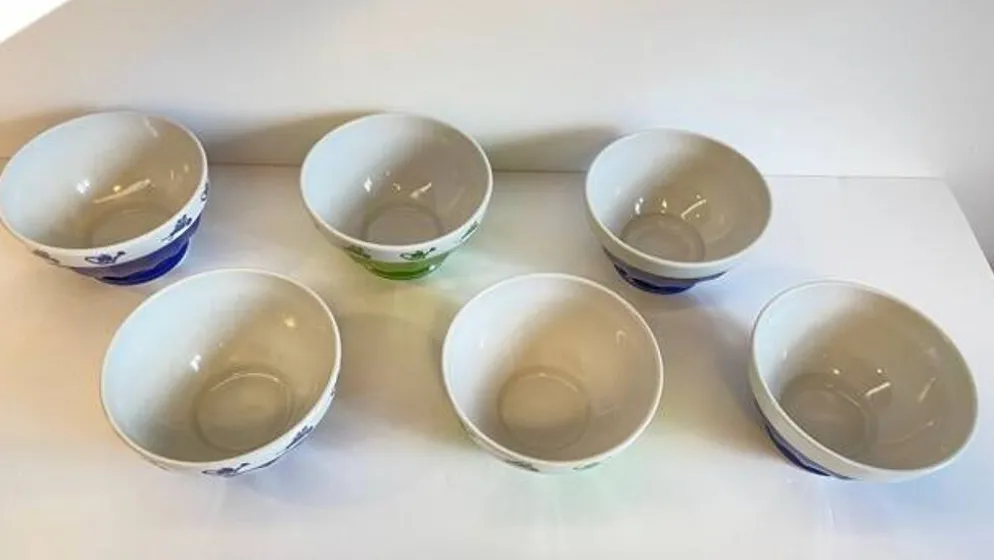 3 BOLS Porcelaine Italienne SATURNIA Vintage