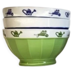 3 BOLS Porcelaine Italienne SATURNIA Vintage