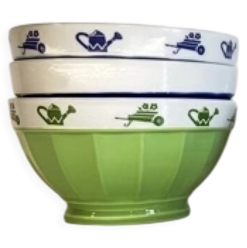3 BOLS Porcelaine Italienne SATURNIA Vintage