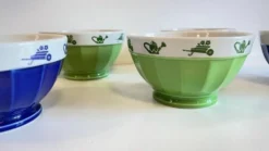 3 BOLS Porcelaine Italienne SATURNIA Vintage
