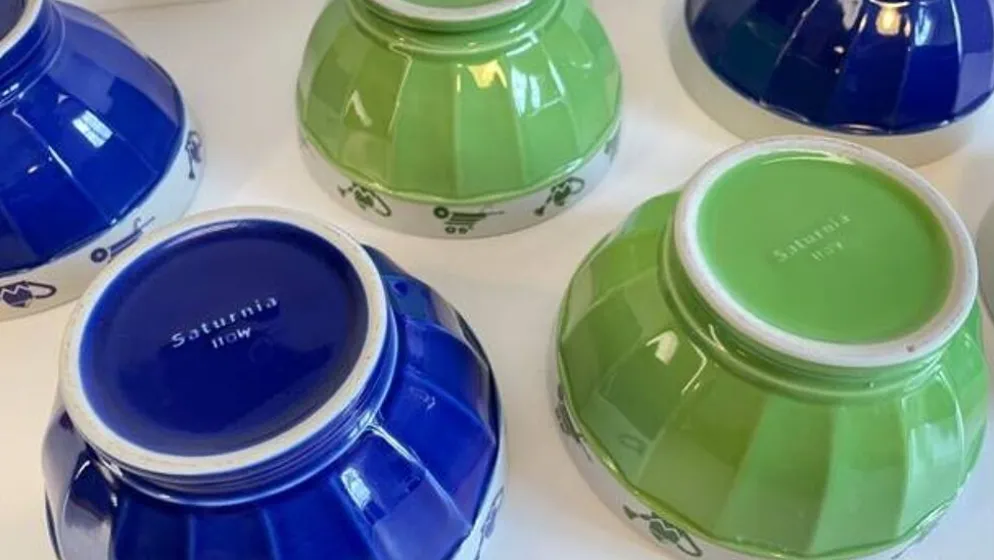 3 BOLS Porcelaine Italienne SATURNIA Vintage