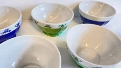 3 BOLS Porcelaine Italienne SATURNIA Vintage