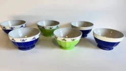 3 BOLS Porcelaine Italienne SATURNIA Vintage