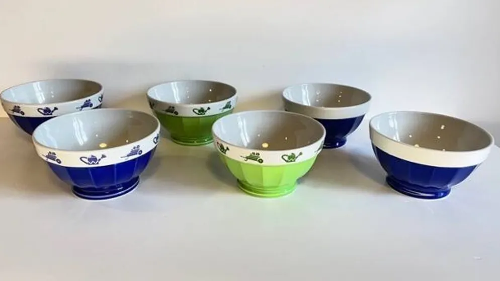 3 BOLS Porcelaine Italienne SATURNIA Vintage