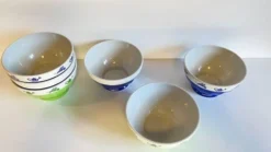 3 BOLS Porcelaine Italienne SATURNIA Vintage