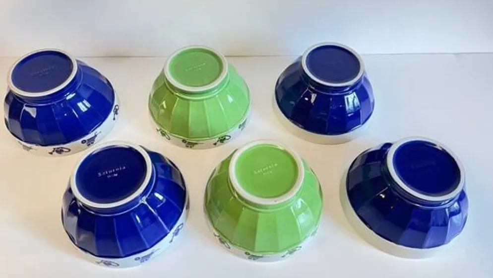 3 BOLS Porcelaine Italienne SATURNIA Vintage