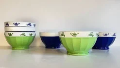 3 BOLS Porcelaine Italienne SATURNIA Vintage