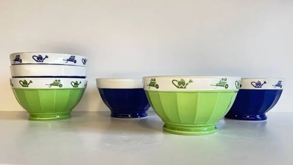 3 BOLS Porcelaine Italienne SATURNIA Vintage