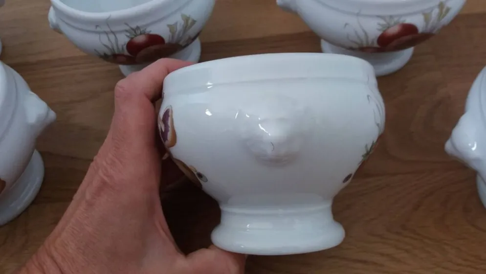Bols à soupe en porcelaine Pyrolux Lourioux