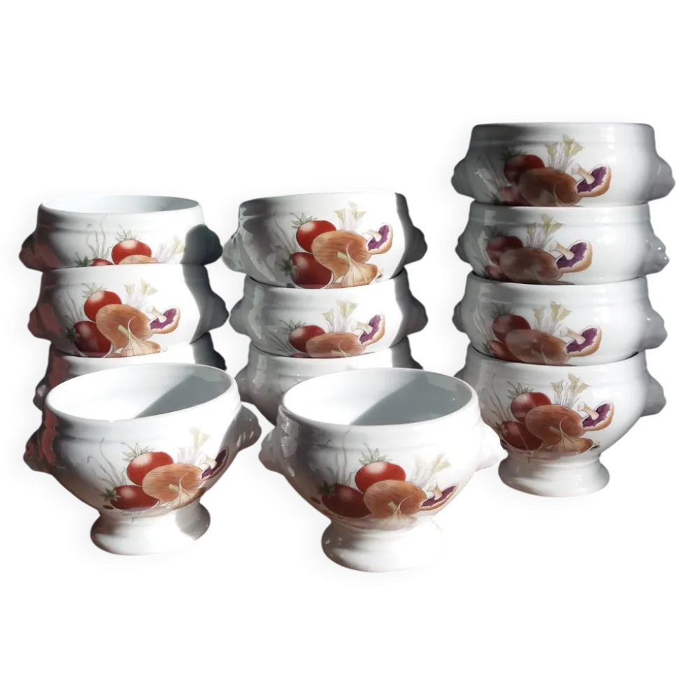 Bols à soupe en porcelaine Pyrolux Lourioux