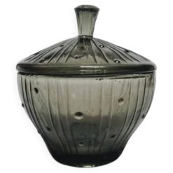 Bol à sucre Art Déco polonais des verreries de Ząbkowice, années 1950.