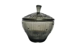 Bol à sucre Art Déco polonais des verreries de Ząbkowice, années 1950.