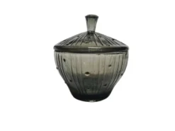 Bol à sucre Art Déco polonais des verreries de Ząbkowice, années 1950.