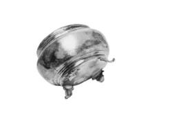 Bol à sucre en argent Art Déco, années 1950