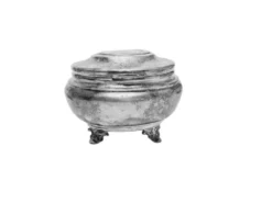 Bol à sucre en argent Art Déco, années 1950