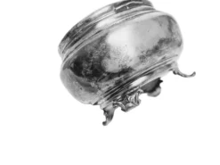 Bol à sucre en argent Art Déco, années 1950