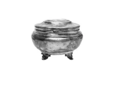 Bol à sucre en argent Art Déco, années 1950