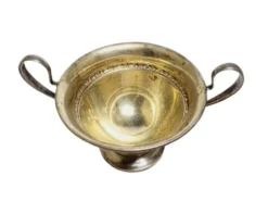 Bol à sucre en argent Art Déco, années 1950